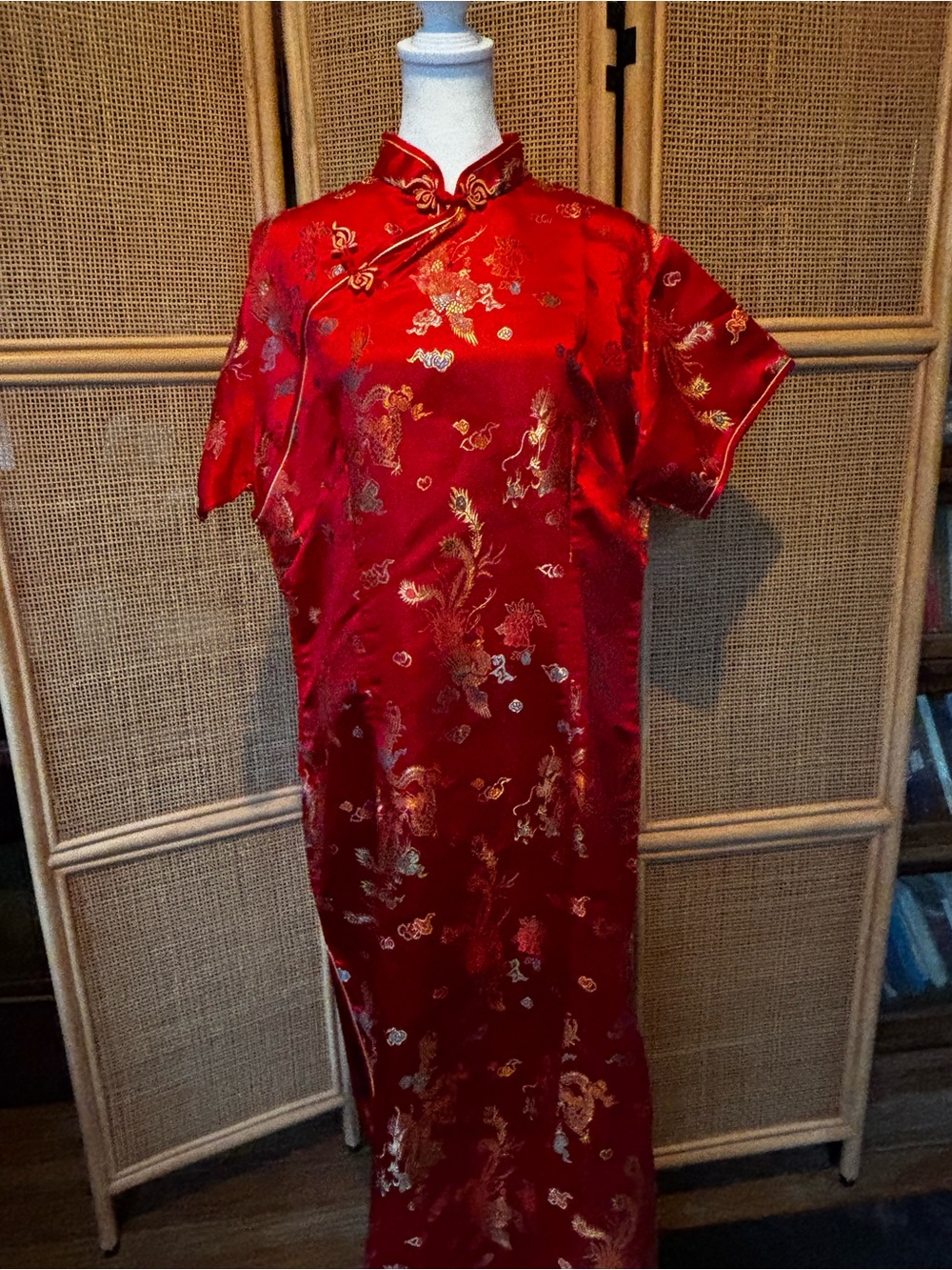 Red Chinese Cheongsam Dress
